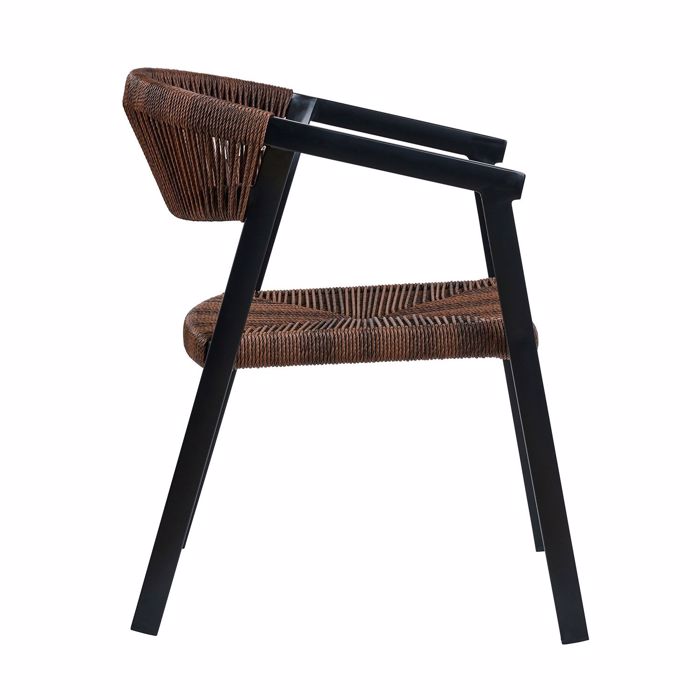 Varossi Cactus Kafe me Mavro Skeleto 900-320 Poluthrona Exoterikou Xorou 57x64.5x76cm